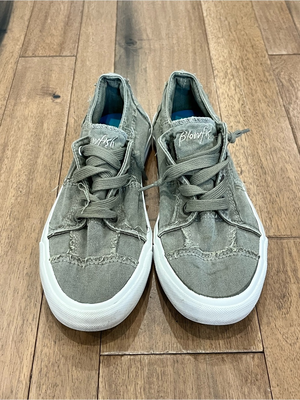 Blowfish Olive Green Canvas Low-Top Sneakers